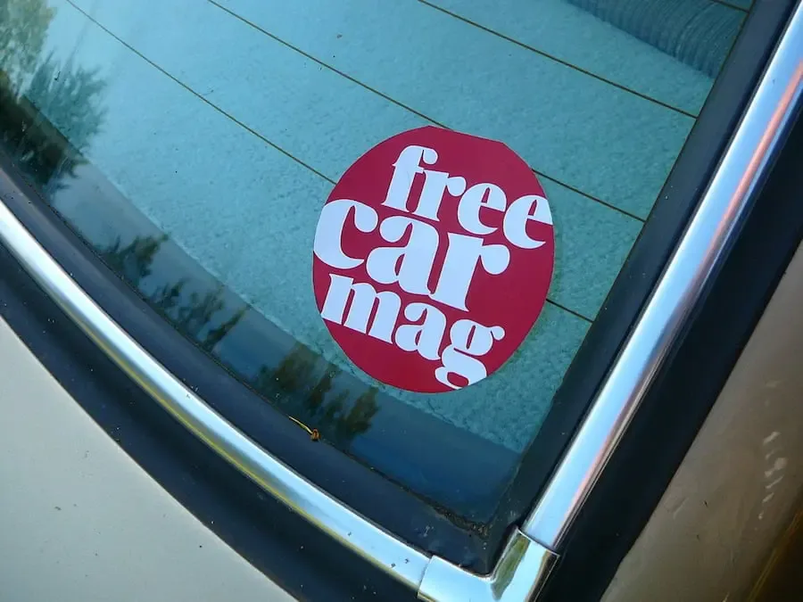 Free Car Mag Window Sticker