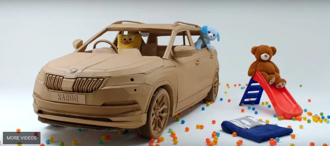 cardboard Skoda